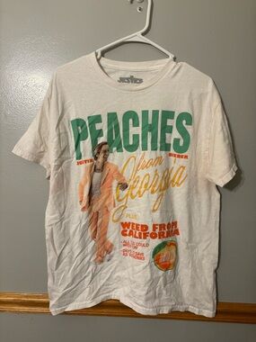 Justin Bieber Peaches From Georgia Concert Merch White T-Shirt Mens Large